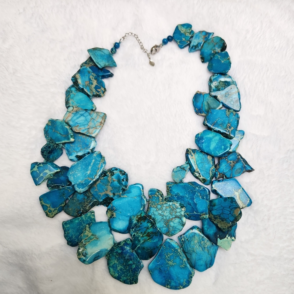 Blue Jasper Statement Necklace